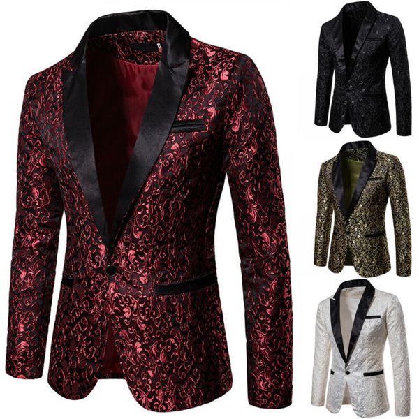 fashion mens jacquard suit coat casual slim formal one button blazer performance dress blazers, White;black
fashion mens jacquard suit coat casual slim formal one button blazer performance dress blazers, White;black