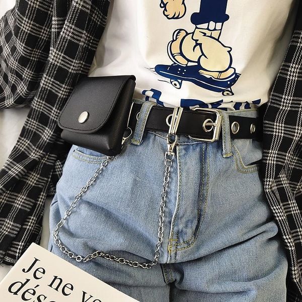 ins iron chain small bag female punk style all-match concave style decorative iron chain belt trousers belt, Black;brown
ins iron chain small bag female punk style all-match concave style decorative iron chain belt trousers belt, Black;brown