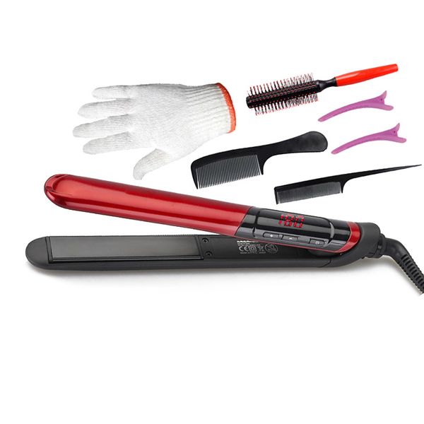 with 5 gifts professional 3300 fast hair straightener 1 inch silk ceramic straightening irons hair styling flat iron wholesale, Black
with 5 gifts professional 3300 fast hair straightener 1 inch silk ceramic straightening irons hair styling flat iron wholesale, Black