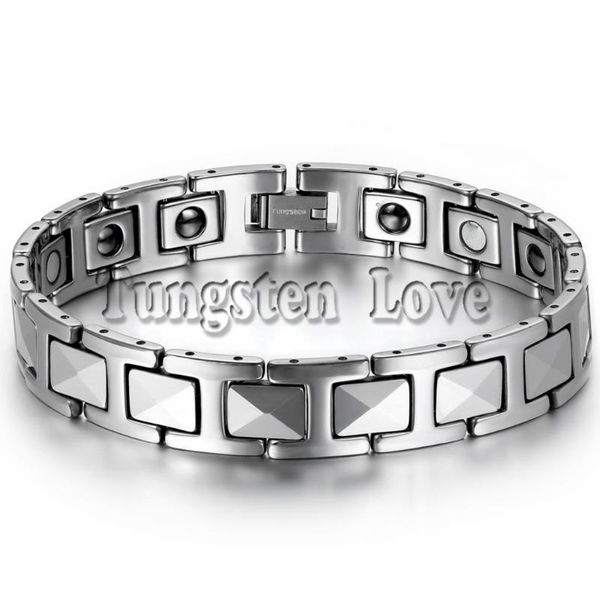 8.7" cool black tungsten men stereoscopic bracelet health balance bracelet with energy magnetic stone inlay pulseras hombre, Golden;silver
8.7" cool black tungsten men stereoscopic bracelet health balance bracelet with energy magnetic stone inlay pulseras hombre, Golden;silver