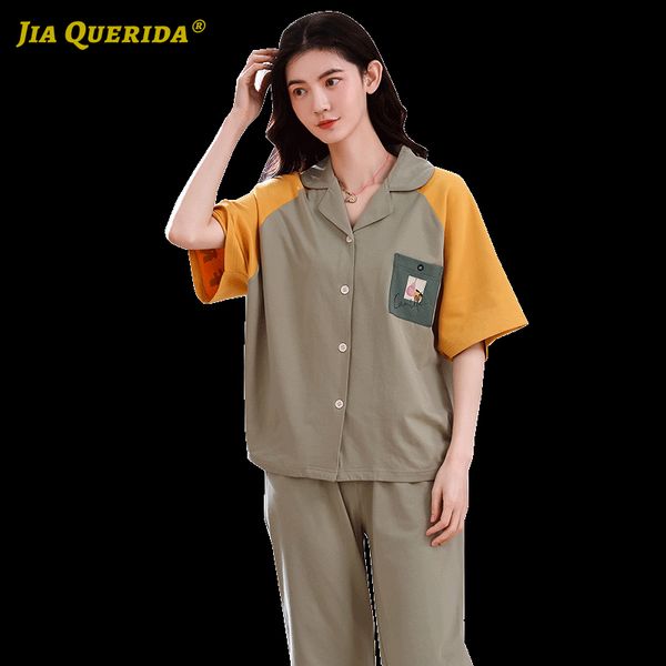 100% cotton letter printing woman clothes patchwork short sleeve capris pjs woman pajama shorts front pocket turn down collar, Blue;gray
100% cotton letter printing woman clothes patchwork short sleeve capris pjs woman pajama shorts front pocket turn down collar, Blue;gray