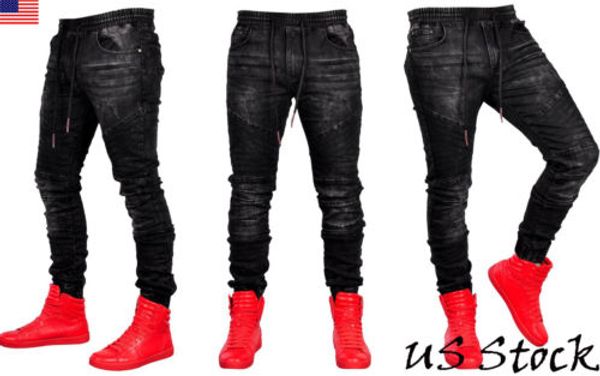 2019 fashion black jeans men long pants denim skinny hip-hop destroyed frayed slim fit biker work trousers plus size s-3xl, Blue
2019 fashion black jeans men long pants denim skinny hip-hop destroyed frayed slim fit biker work trousers plus size s-3xl, Blue