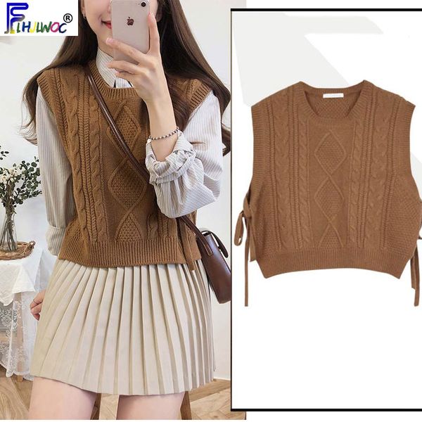 winter spring basic wear knitted sweater women fashion sleeveless vest design brown knitting vest korea style 9802, Black;white
winter spring basic wear knitted sweater women fashion sleeveless vest design brown knitting vest korea style 9802, Black;white