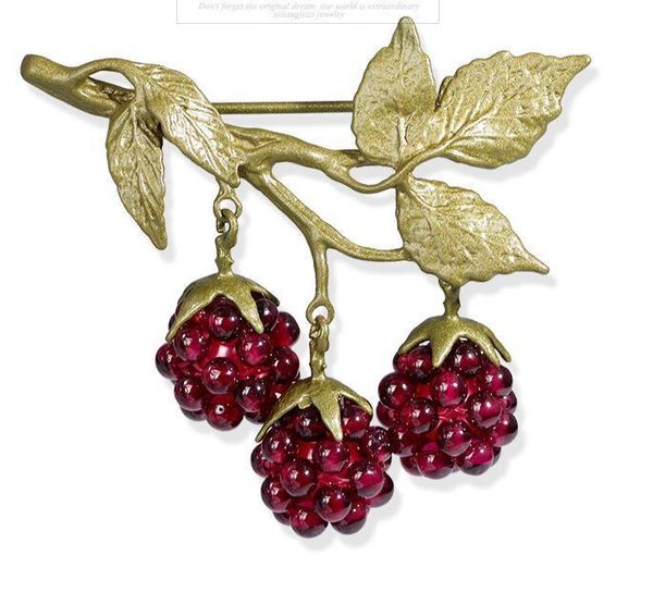 luxury designer raspberry brooch with leaves red garnet brooches for women jewelry handmade beauty pins for party gift, Gray
luxury designer raspberry brooch with leaves red garnet brooches for women jewelry handmade beauty pins for party gift, Gray