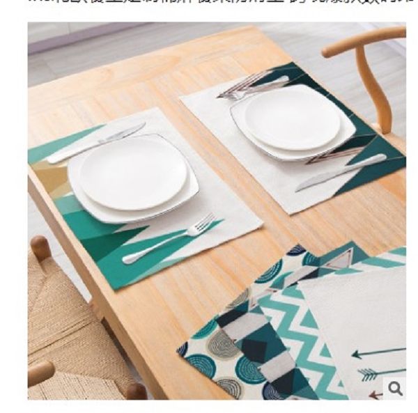 2020 nordic dining mat custom cotton linen dining table anti slip explosion digital printing western dining mat insulation mats pads table
2020 nordic dining mat custom cotton linen dining table anti slip explosion digital printing western dining mat insulation mats pads table
