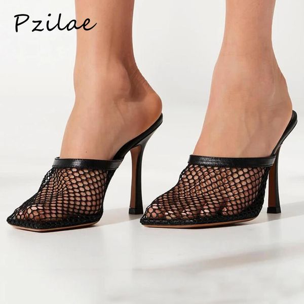dress shoes pzilae fashion 2021 women summer mules hollow mesh square toe for high heels party pumps size 42, Black
dress shoes pzilae fashion 2021 women summer mules hollow mesh square toe for high heels party pumps size 42, Black