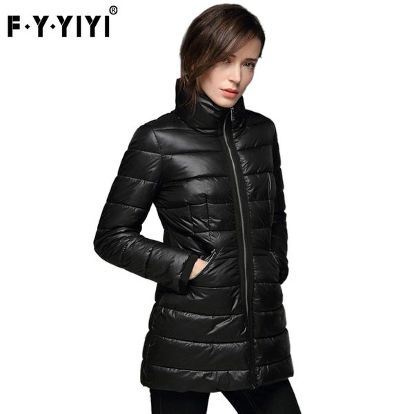 fyyiyi winter long down jacket women's slim fashion warm jackets new quality white duck down coat casual pockets standing collar, Black
fyyiyi winter long down jacket women's slim fashion warm jackets new quality white duck down coat casual pockets standing collar, Black