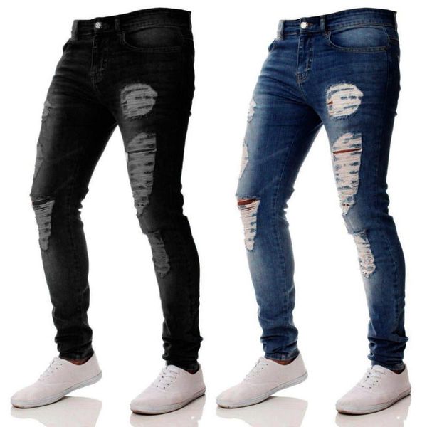 new fashion jeans men slim zipper denim jeans skinny frayed pants distressed trousers pants men's clothing drop shipping, Blue
new fashion jeans men slim zipper denim jeans skinny frayed pants distressed trousers pants men's clothing drop shipping, Blue