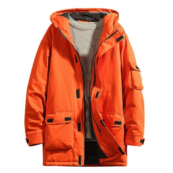 2019 men's autumn winter outwear casual mid-length hooded thickened multi-pocket jackets coat chaqueta hombre #19, Black
2019 men's autumn winter outwear casual mid-length hooded thickened multi-pocket jackets coat chaqueta hombre #19, Black
