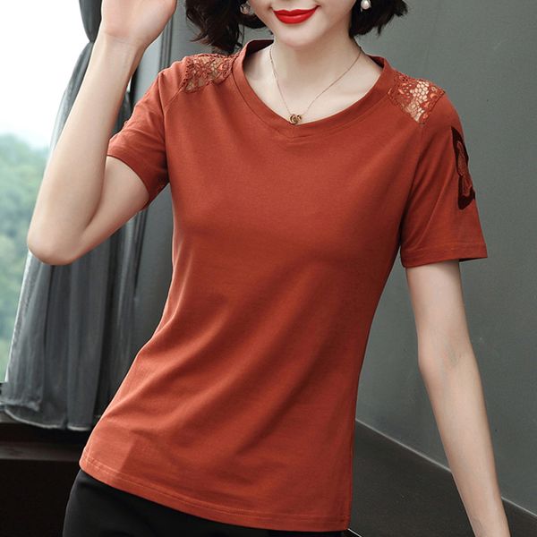 shintimes tee shirt femme korean version t shirts women 2020 summer lace plus size t-shirt v-neck short sleeve vogue t shirt, White
shintimes tee shirt femme korean version t shirts women 2020 summer lace plus size t-shirt v-neck short sleeve vogue t shirt, White