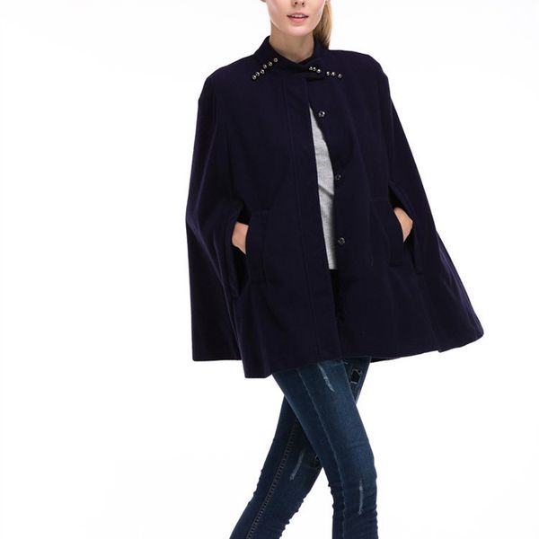 new autumn winter batwing sleeve turtleneck long cape woman vintage button woolen coats high street loose solid cloak outerwear, Black
new autumn winter batwing sleeve turtleneck long cape woman vintage button woolen coats high street loose solid cloak outerwear, Black