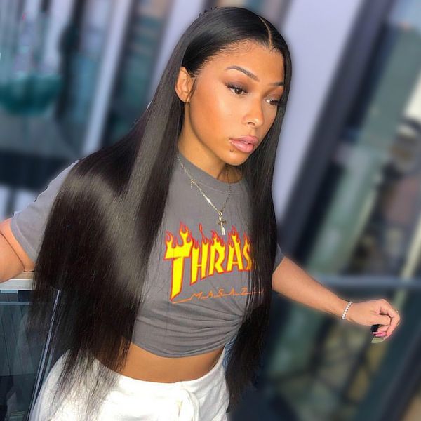 13x6 lace front human hair wigs part pre plucked with baby hair peruvian remy hair women straight lace front wig, Black
13x6 lace front human hair wigs part pre plucked with baby hair peruvian remy hair women straight lace front wig, Black