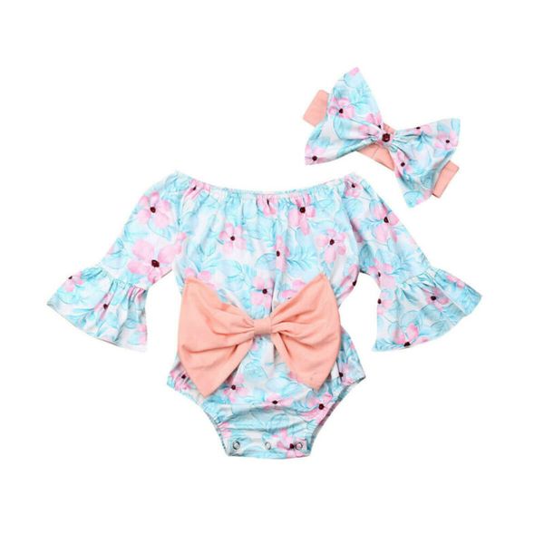 0-24m autumn infant baby girl clothes long flared sleeve floral romper jumpsuit+headband outfit, Blue
0-24m autumn infant baby girl clothes long flared sleeve floral romper jumpsuit+headband outfit, Blue