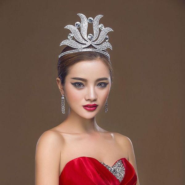 baroque luxury big crystal flower princess tiara large crown head jewelry handmade bridel wedding tiara diadem hair accessories, Golden;white
baroque luxury big crystal flower princess tiara large crown head jewelry handmade bridel wedding tiara diadem hair accessories, Golden;white