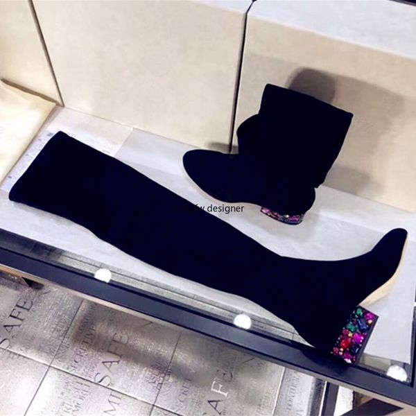 colorful crystal heels women suede leather stretch fabric boots black pink long boots luxury zipper women over-the-knee
colorful crystal heels women suede leather stretch fabric boots black pink long boots luxury zipper women over-the-knee