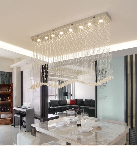 modern wave crystal chandeliers lighting rain drop k9 crystal ceiling lamp for dining room l39.4*w7.9*h39.4 inch
modern wave crystal chandeliers lighting rain drop k9 crystal ceiling lamp for dining room l39.4*w7.9*h39.4 inch