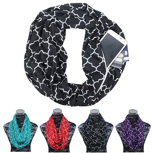 2018 women winter convertible infinity loop zipper portable scarf pocket all match travel journey scarves, Blue;gray
2018 women winter convertible infinity loop zipper portable scarf pocket all match travel journey scarves, Blue;gray