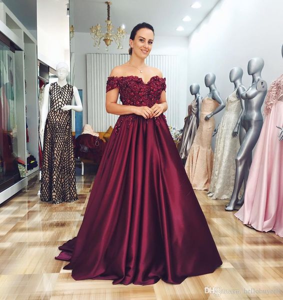 dark red off shoulder ball gown elegant formal evening gown 2019 new beaded maternity pregnant evening dresses, Black;red
dark red off shoulder ball gown elegant formal evening gown 2019 new beaded maternity pregnant evening dresses, Black;red