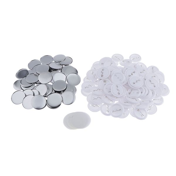 set of 100 durable metal button parts 44mm 1 3/4inch for badge & button making machine, Black
set of 100 durable metal button parts 44mm 1 3/4inch for badge & button making machine, Black