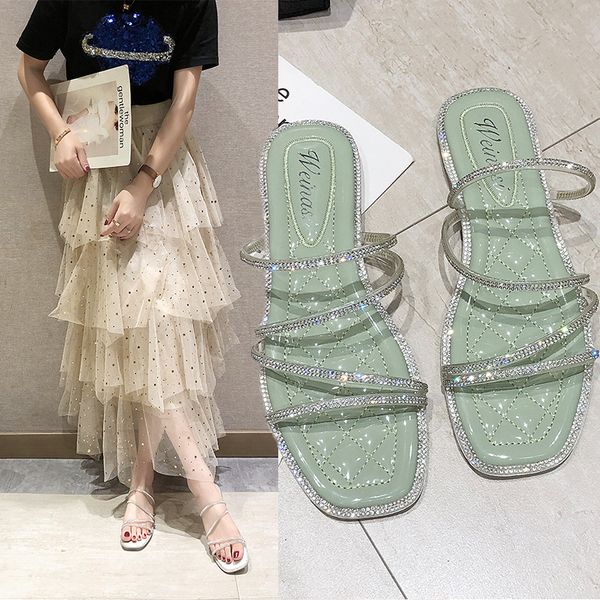 2020 summer new flat rome slippers jelly shoes rhinestone sandals female fairy wind ins-music of the tide slippers women, Black
2020 summer new flat rome slippers jelly shoes rhinestone sandals female fairy wind ins-music of the tide slippers women, Black