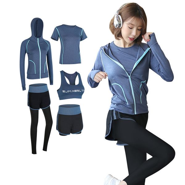 gym yoga clothing sets womens fitness sports suits quick dry outdoor running jogging training workout sportswear 5piece/set
gym yoga clothing sets womens fitness sports suits quick dry outdoor running jogging training workout sportswear 5piece/set