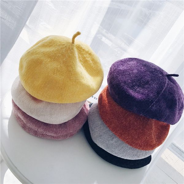 new autumn chenille berets caps casual berets hats winter cotton artist hats bone caps lady female, Blue;gray
new autumn chenille berets caps casual berets hats winter cotton artist hats bone caps lady female, Blue;gray