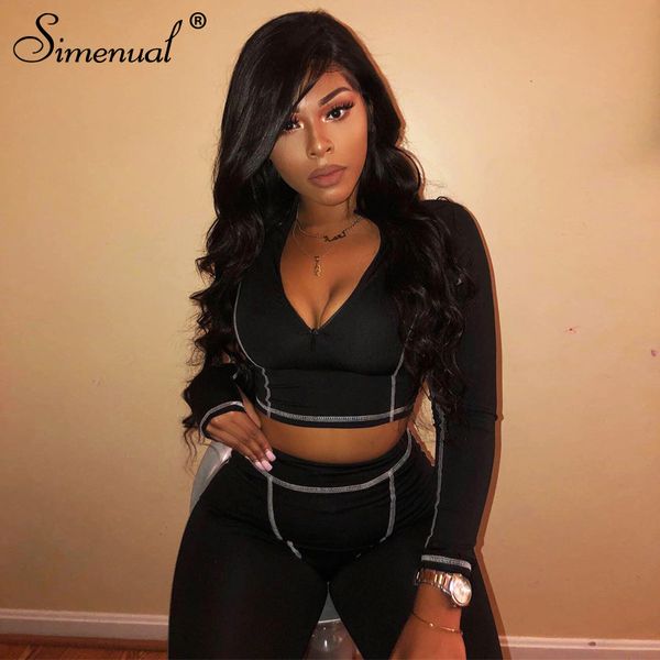 simenual fitness casual active wear 2 piece set women sporty workout zipper tracksuits long sleeve and leggings sets fashion, White
simenual fitness casual active wear 2 piece set women sporty workout zipper tracksuits long sleeve and leggings sets fashion, White