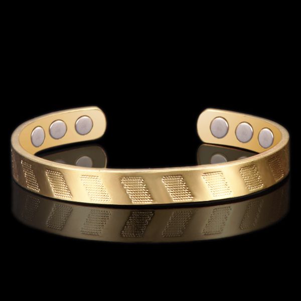 18k gold open bracelet gold-plated health bracelet in europe and america, Black
18k gold open bracelet gold-plated health bracelet in europe and america, Black