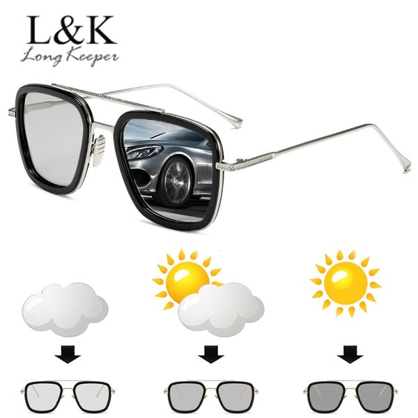 classic polarized pchromic sunglassses men iron man vintage steampunk goggles male chameleon metal sun glasses, White;black
classic polarized pchromic sunglassses men iron man vintage steampunk goggles male chameleon metal sun glasses, White;black