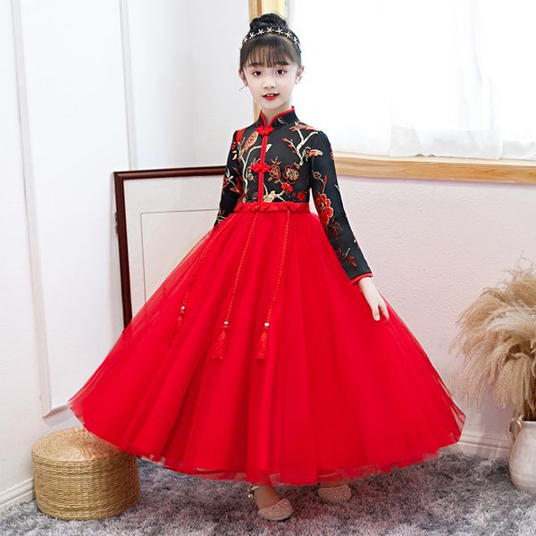 girls fall and winter clothes formal dress new style brushed and thick little girl princess dress retro chinese style cheongsam, Red;yellow
girls fall and winter clothes formal dress new style brushed and thick little girl princess dress retro chinese style cheongsam, Red;yellow