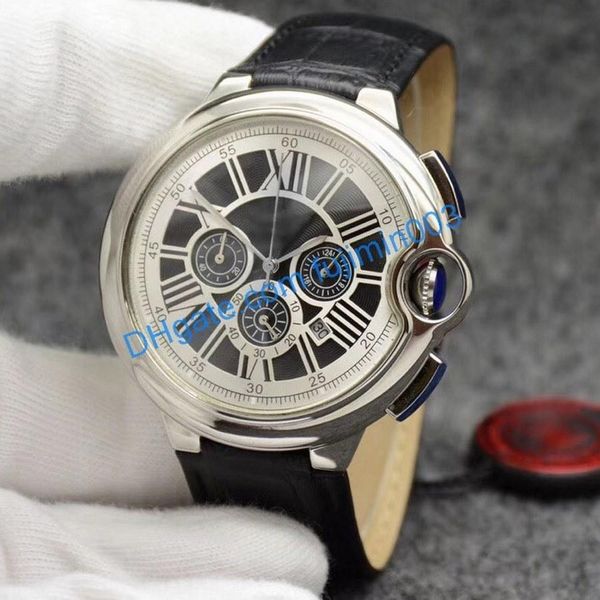 2020 15 color luxury watch men 46mm calrt1er ball0n bleu6 needle quartz small dial work leather strap ticking mode battery watches, Slivery;brown
2020 15 color luxury watch men 46mm calrt1er ball0n bleu6 needle quartz small dial work leather strap ticking mode battery watches, Slivery;brown