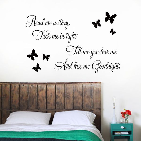 

read and kiss me butterfly стикер стены decal new винил arts home decor стена