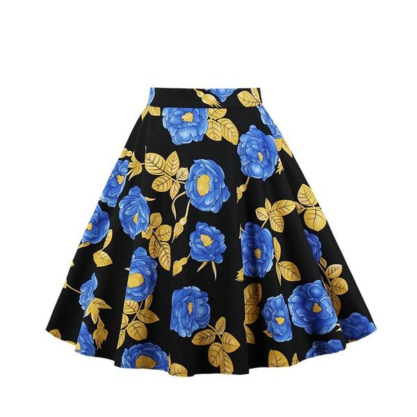 2019 new fashion spring and summer retro hepburn sunflower floral print waist skirt, Black
2019 new fashion spring and summer retro hepburn sunflower floral print waist skirt, Black