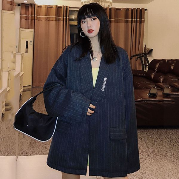 loose 2020 spring autumn vintage women blazers women clothes 2020 spring literature leisure stripe blazer wild loose dmy4050, White;black
loose 2020 spring autumn vintage women blazers women clothes 2020 spring literature leisure stripe blazer wild loose dmy4050, White;black