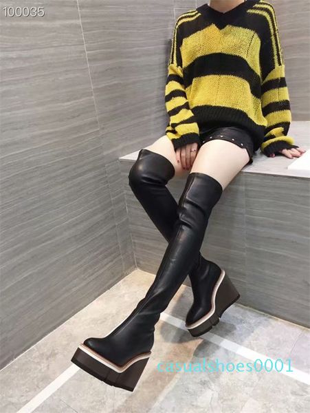 thick-soled skinny boots female round toe stretch over the knee boots autumn winter new super high-heeled wedge heel stovepipe c01, Black
thick-soled skinny boots female round toe stretch over the knee boots autumn winter new super high-heeled wedge heel stovepipe c01, Black