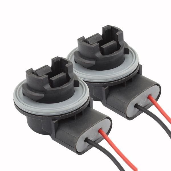 2pcs 3156 t25 sockets female adapter for turn signal/reverse light bulbs socket