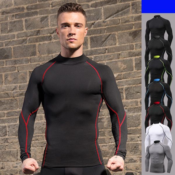 men's high collar fitness long sleeve pro sports running long sleeve t-shirt fall winter elastic quick-dry stand collar sweater, White;red
men's high collar fitness long sleeve pro sports running long sleeve t-shirt fall winter elastic quick-dry stand collar sweater, White;red