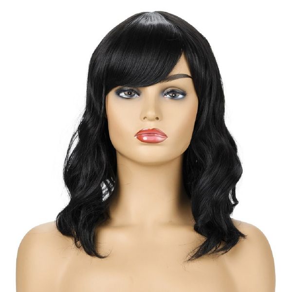 2020 new amazon wig european and american fashion women's high temperature silk headgear, Black
2020 new amazon wig european and american fashion women's high temperature silk headgear, Black