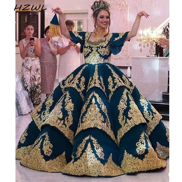 ball gowns quinceanera dresses vintage tiered skirt gold lace appliques prom dress short sleeves dubai african girls pageant dress, Blue;red
ball gowns quinceanera dresses vintage tiered skirt gold lace appliques prom dress short sleeves dubai african girls pageant dress, Blue;red