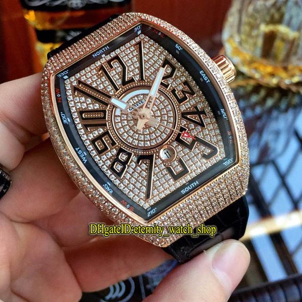 высокое качество vanguard дата v45 sc dt алмазный набор автоматические механические мужские часы розовое золото алмазный чехол черный кожаны, Slivery;brown 
высокое качество vanguard дата v45 sc dt алмазный набор автоматические механические мужские часы розовое золото алмазный чехол черный кожаны, Slivery;brown