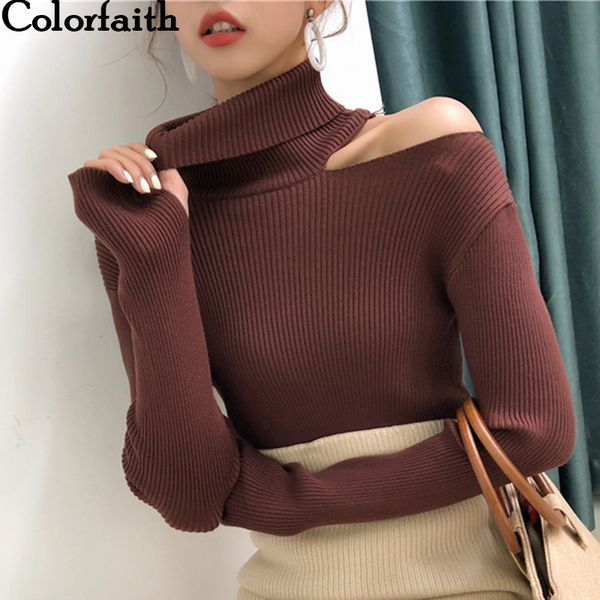 colorfaith women pullovers sweater 2019 knitting autumn winter turtleneck hollow out off shoulder casual ladies sw755, White;black
colorfaith women pullovers sweater 2019 knitting autumn winter turtleneck hollow out off shoulder casual ladies sw755, White;black