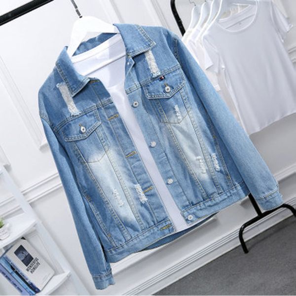 2019 spring summer new denim jacket fashion loose large size 4xl bf wind embroidery thin section wild shirt casual style female, Black;brown
2019 spring summer new denim jacket fashion loose large size 4xl bf wind embroidery thin section wild shirt casual style female, Black;brown