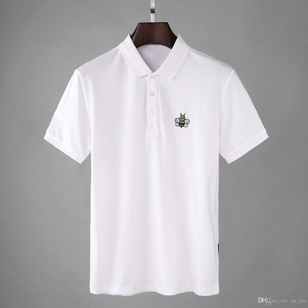 2019 new cute bee embroidery polo shirt fashion streetwear short sleeve summer straight cotton 100% polo masculina, White;black
2019 new cute bee embroidery polo shirt fashion streetwear short sleeve summer straight cotton 100% polo masculina, White;black