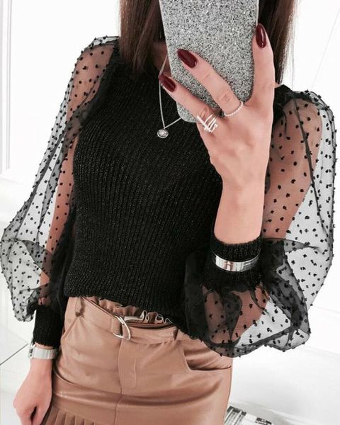womens see-through sheer mesh slim fit t-shirt lace organza ruffled sleeve tee stretch pullover warm winter clothes, White
womens see-through sheer mesh slim fit t-shirt lace organza ruffled sleeve tee stretch pullover warm winter clothes, White