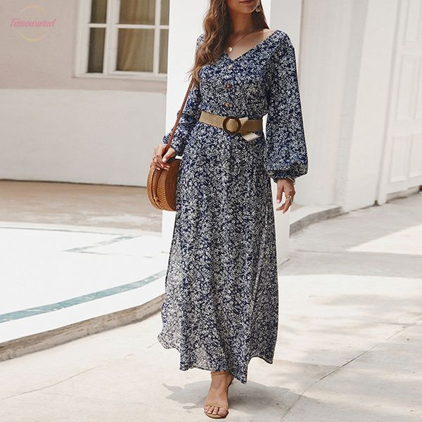 spring autumn behomian dress 2020 new floral ankle length printed women dresses sweet long lantern sleeve v neck maxi long dress m0610, Black;gray
spring autumn behomian dress 2020 new floral ankle length printed women dresses sweet long lantern sleeve v neck maxi long dress m0610, Black;gray