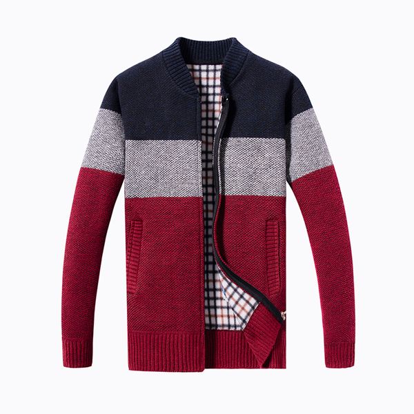 2019 autumn new men's thick sweatercoat striped stand collar zipper sweater coat outerwear winter fleece cashmere liner sweaters, White;black
2019 autumn new men's thick sweatercoat striped stand collar zipper sweater coat outerwear winter fleece cashmere liner sweaters, White;black