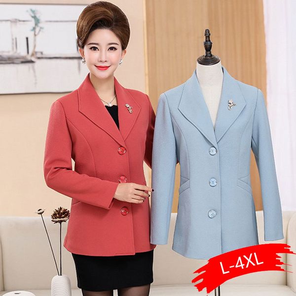 2019 l-4xl middle-aged elegant blend women cashmere coat female warm outwear plus size mother jackets, Black
2019 l-4xl middle-aged elegant blend women cashmere coat female warm outwear plus size mother jackets, Black