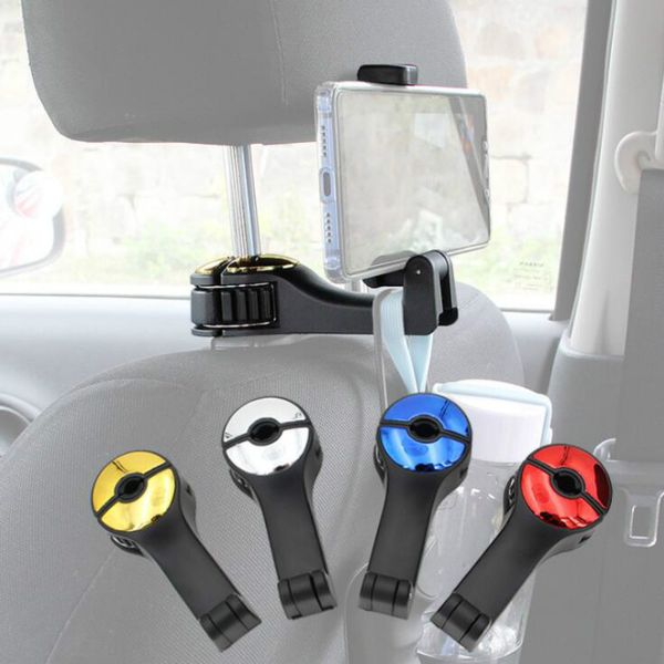 car headrest hook with phone holder car seat back hanger for handbag grocery organizer auto fastener clips interior accessories
car headrest hook with phone holder car seat back hanger for handbag grocery organizer auto fastener clips interior accessories