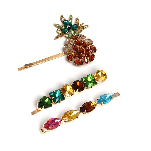 new designs fruit pineapple colorful crystal hair clip pins for women girls baby barrettes hairpins hair accessories jewelry, Golden;white
new designs fruit pineapple colorful crystal hair clip pins for women girls baby barrettes hairpins hair accessories jewelry, Golden;white