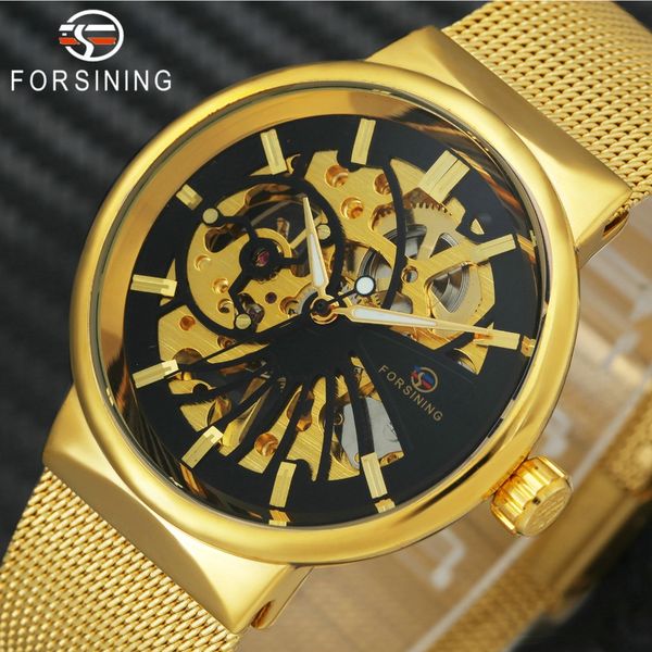 forsining watch men mechanical hollow dial ultra thin golden mesh strap fashion dress wristwatch for man, Slivery;brown
forsining watch men mechanical hollow dial ultra thin golden mesh strap fashion dress wristwatch for man, Slivery;brown